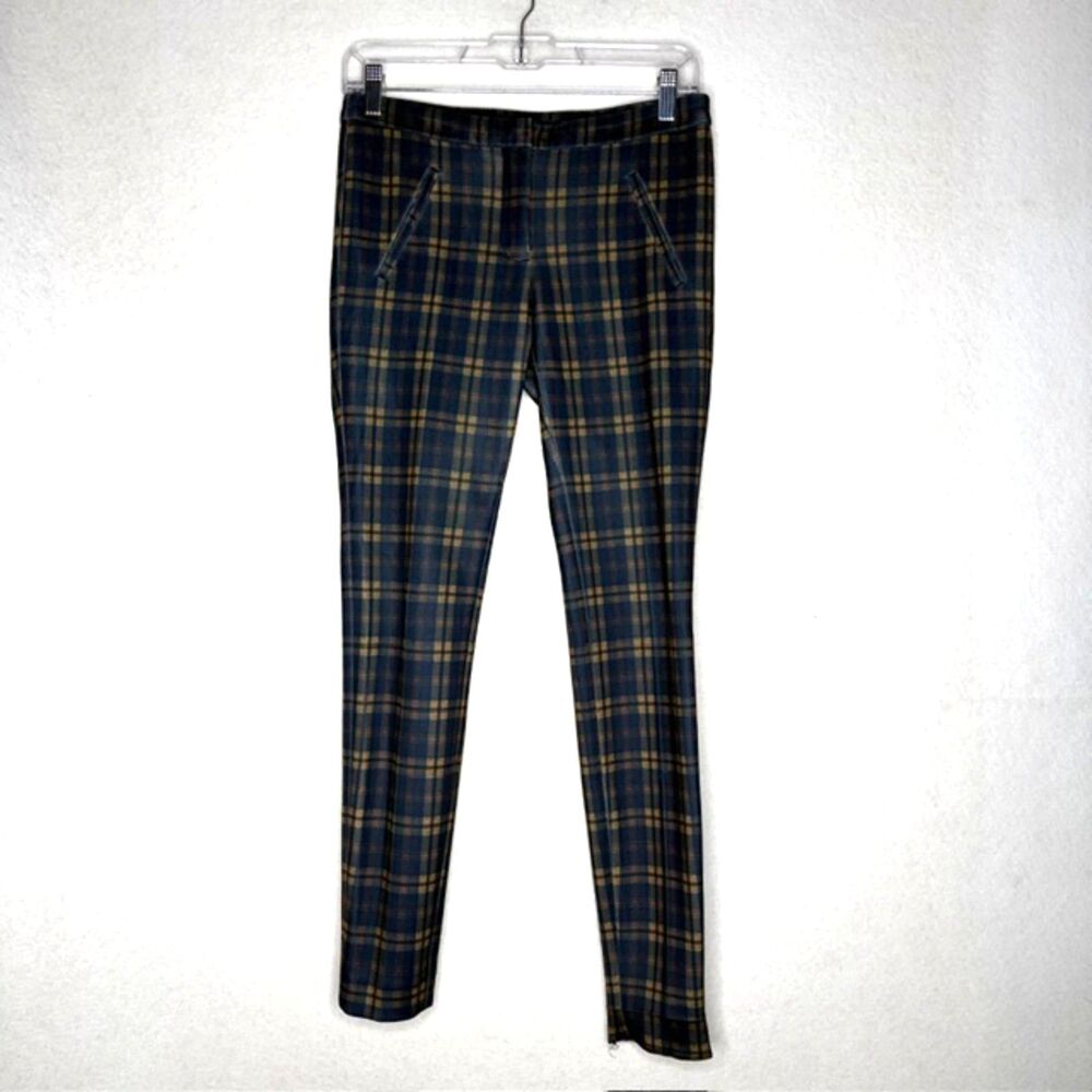 Zara Basic Plaid Slim Ankle Pants Size XS